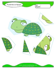 Puzzle Kes Yapıştır Çalışma Sayfaları